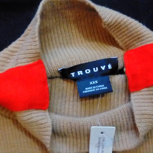 TROUVE Racer Stripe Funnel Neck Sweater Size XXS - Picture 5 of 8